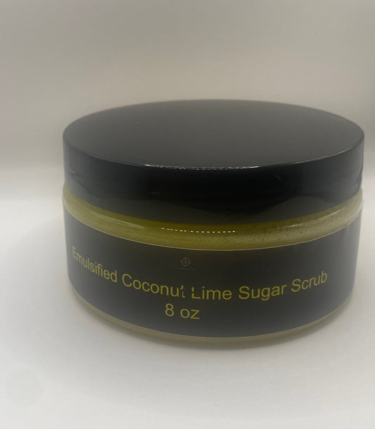 Emulsified Coconut-Lime Sugar Scrub